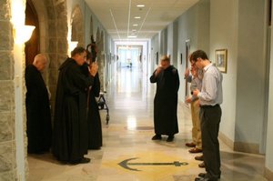 Abbot Barnabas blessings postulants 2011.jpg